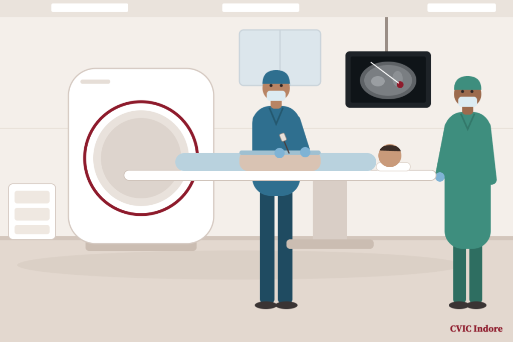 CT-guided biopsy procedure at CVIC Indore